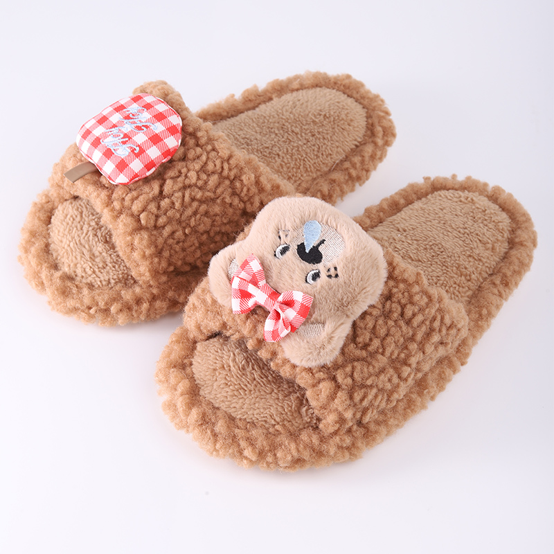 侘町2025年新款冬季防滑棉鞋女士加绒保暖居家可爱可外穿拖鞋冬天