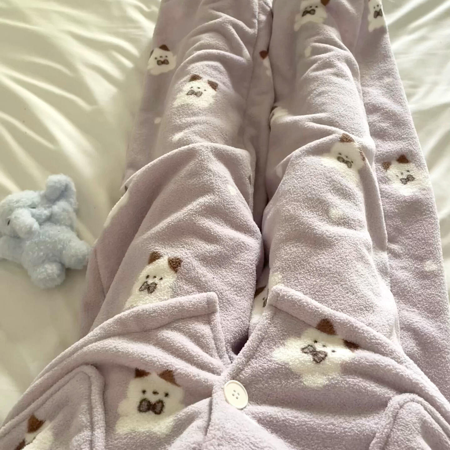 侘町2026睡衣新款香芋紫小猫冬季雪粒绒加厚翻领长袖长裤女可外穿,女士内衣/男士内衣/家居服,睡衣/家居服套装,淘宝优惠券,粉丝福利购,淘宝优惠卷