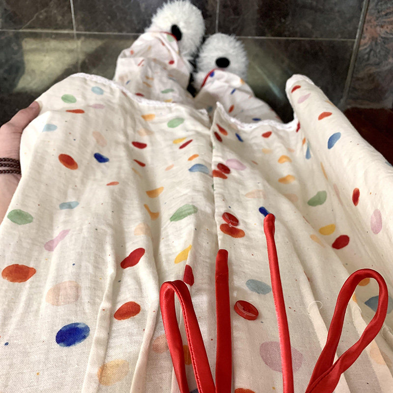 侘町2025新款彩虹圈圈纯棉短袖长裤睡衣女夏季款可外穿家居服套装,女士内衣/男士内衣/家居服,睡衣/家居服套装,淘宝优惠券,粉丝福利购,淘宝优惠卷