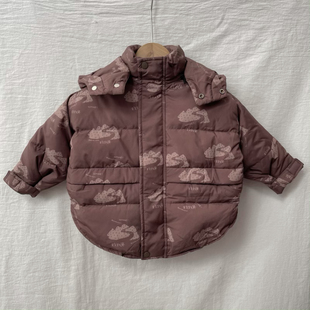 吾名堂品牌折扣儿童羽绒服男女童短款羽绒服保暖外套冬季连帽上衣