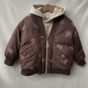 吾名堂品牌折扣儿童羽绒服冬款两面穿保暖羽绒外套男女童保暖上衣