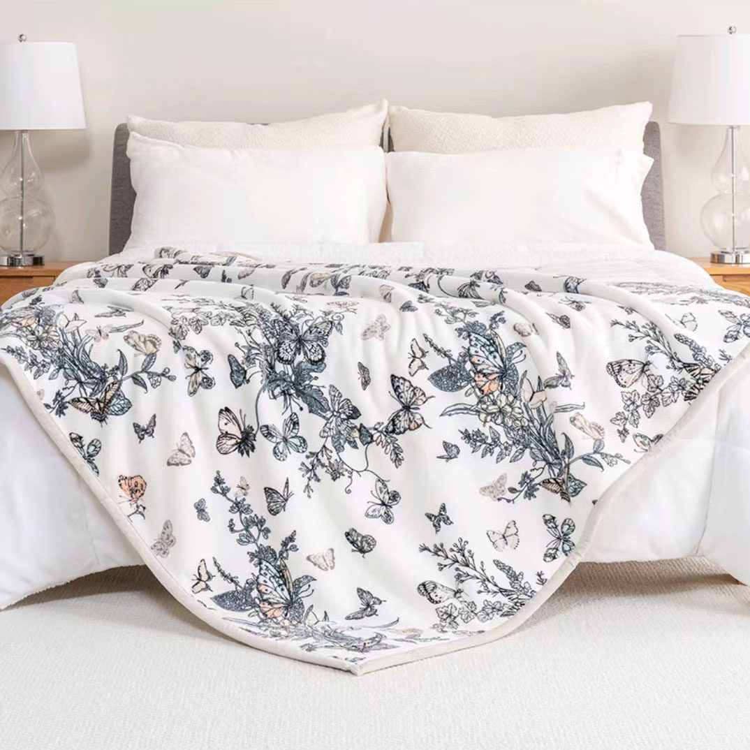 [샘] MEMBERS MARK 정전기 방지 양털 담요 세탁기로 세탁 가능한 가정 점심 시간 따뜻한 봄 가을 양털 담요