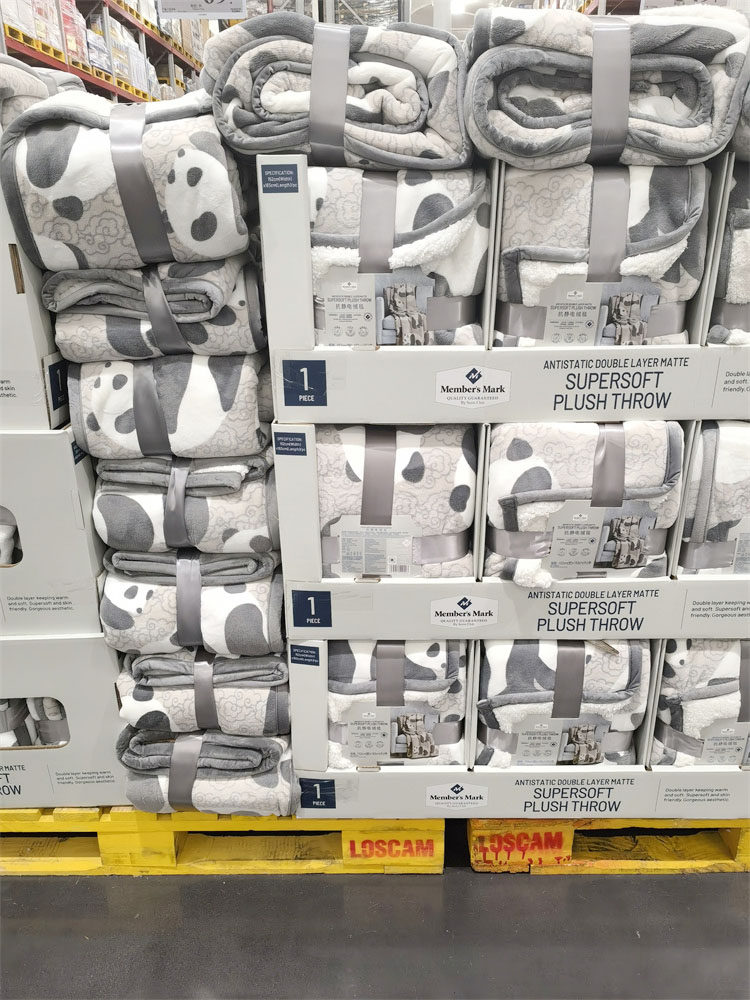 [샘] MEMBERS MARK 정전기 방지 양털 담요 세탁기로 세탁 가능한 가정 점심 시간 따뜻한 봄 가을 양털 담요