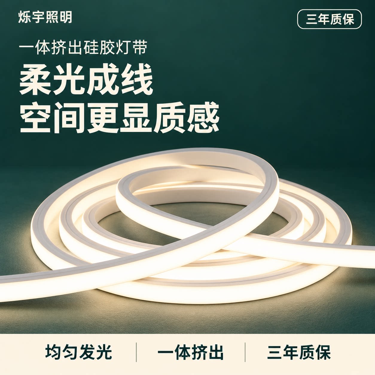 LED硅胶灯带12V24V新型led灯条客厅嵌入式吊顶柜体背景墙轮廓线条