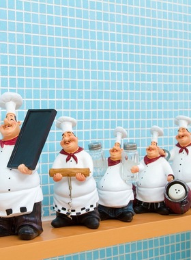 美式乡村风厨师酒吧咖啡馆摆件