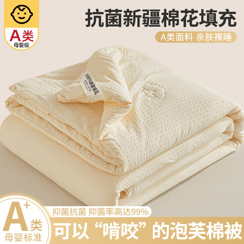 2026新款新疆纯棉花夏凉被全棉空调被单双人薄被子四季通用可机洗