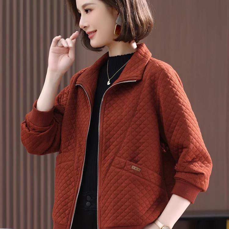 开衫轻薄夹克女2025秋季洋气中年妈妈休闲百搭舒适宽松棒球服外套