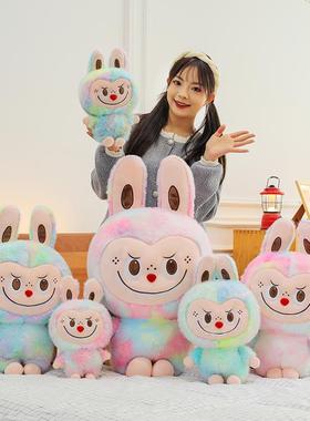 扎染拉拉公仔布布玩偶labu兔子拉布娃娃毛绒玩具生日礼物抱着睡觉