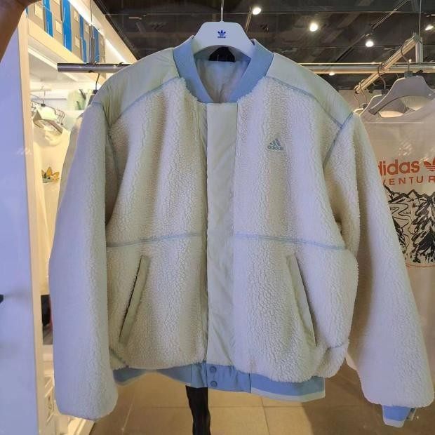 Adidas 阿迪达斯专柜正品棉服男防风保暖运动服摇粒绒外套HN2077
