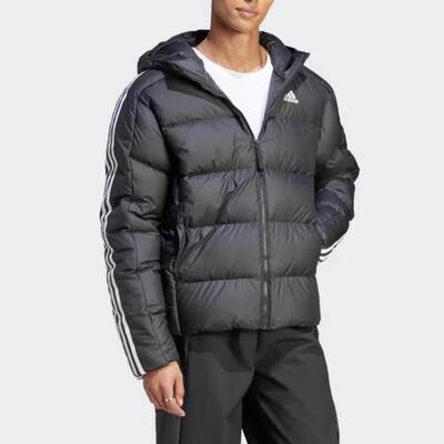 Adidas阿迪达斯男连帽羽绒服 鸭绒保暖防风户外运动羽绒服KH3987