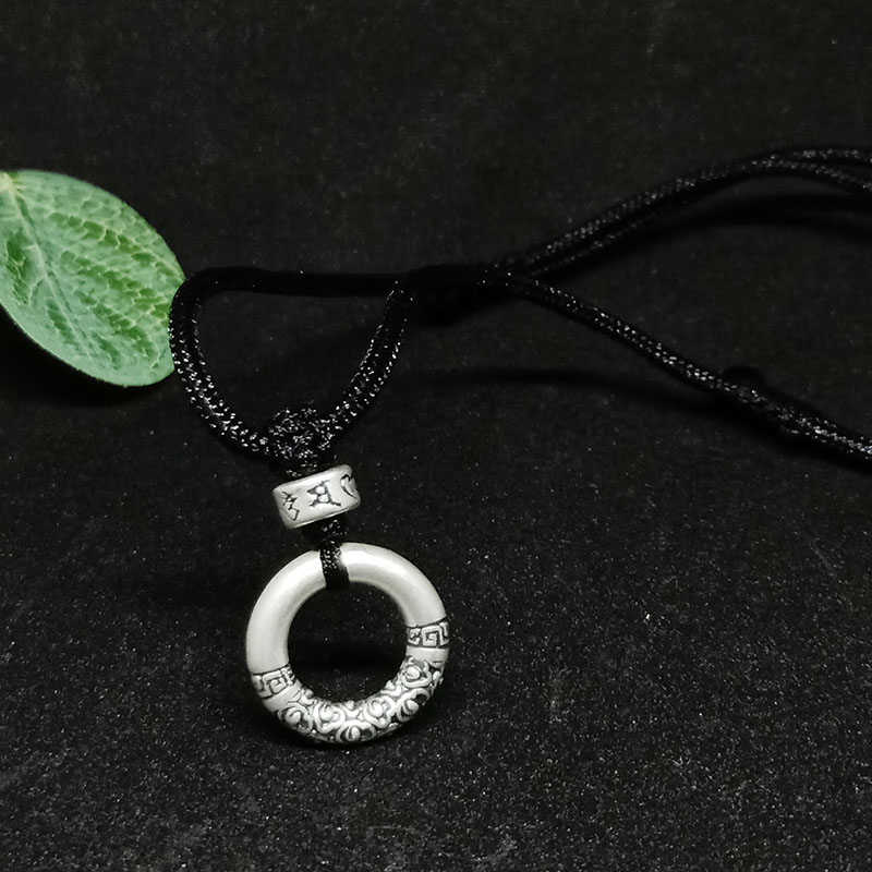 熹饰999足银平安扣祥云情侣款