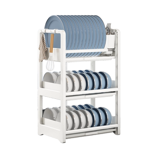 碗盘收纳架厨房碗碟置物架台面碗筷砧板架厨房多功能沥水架收纳盒