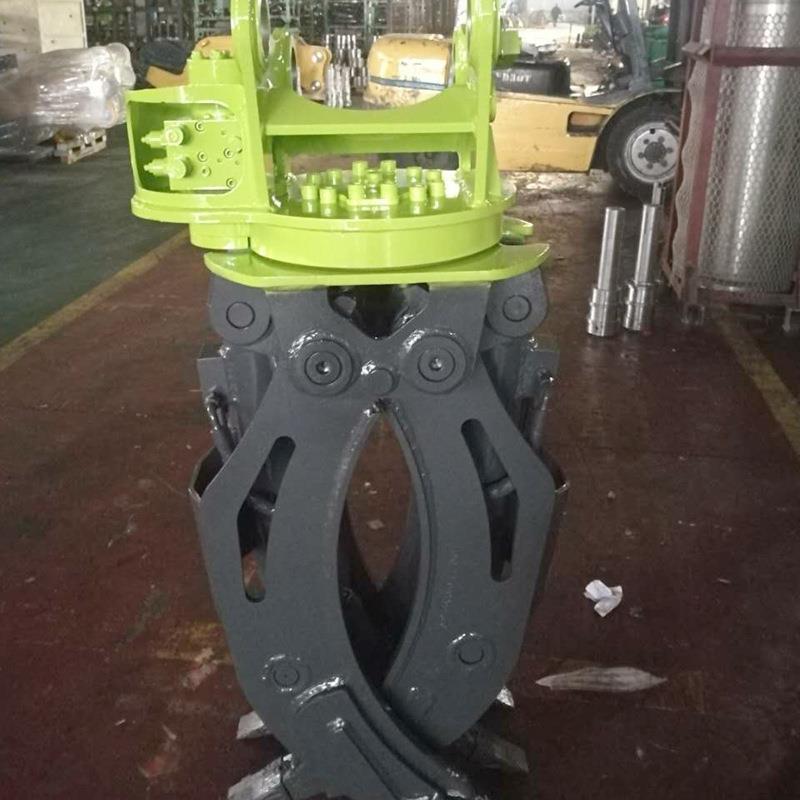 挖掘机旋转夹木器起重机配件抓木器单杠液压钢铁夹废钢抓钢机
