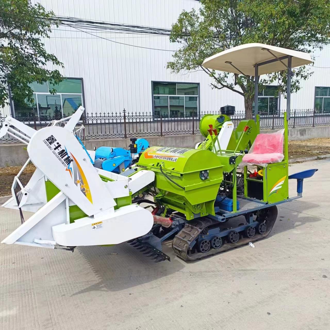 25马力小麦水稻联合收割机履带式稻谷联合收割机 谷物黄豆收割机