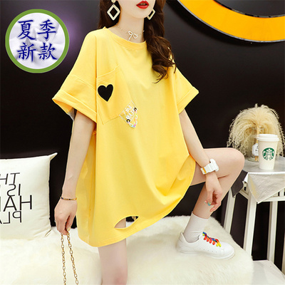 【棉质不缩水遮屁股T恤】