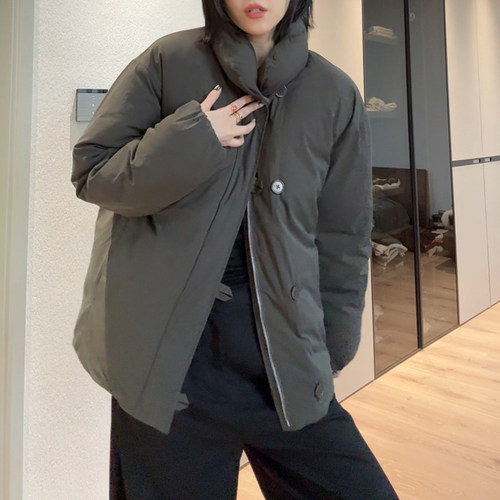 LUNA“皮特”拉美儿 暗绿色 立裁廓形 2面穿时装棉袄