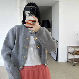 2024秋 福利第一弹~特殊定制羊毛混纺 大金扣毛衣外套