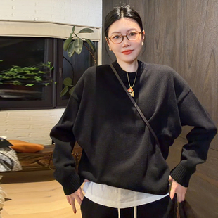 基础款 秋冬经典 针织圆领螺纹毛衣 黑魂显瘦 LUNA