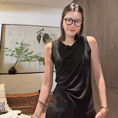 LUNA“万能内衬”山本纯色显瘦圆领高弹修身背心