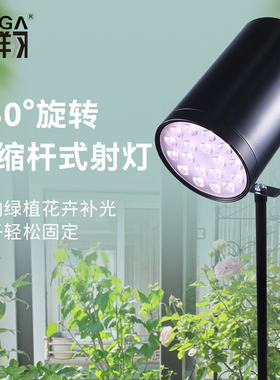 贵翔 多肉上色补光灯室内桌面阳台景观龙舌兰LED全光谱植物生长灯