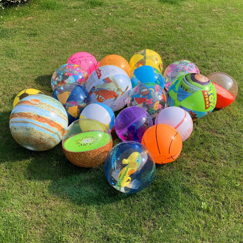 加厚超大沙滩球宝宝充气早教海洋球 儿童表演道具球游泳戏水pvc球