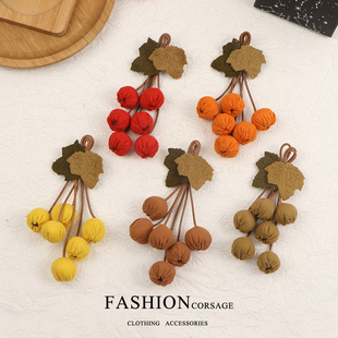 自制布艺山楂别针女创意个性百搭衣服书包装饰品立体挂件挂饰胸针