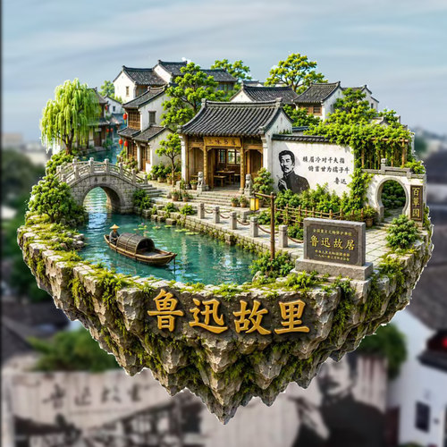 【鲁迅故里冰箱贴】浙江绍兴文创文旅旅游打卡伴手磁吸文学纪念品