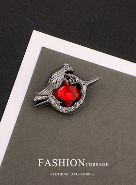 恋与深空秦彻同款周边乌鸦胸针个性游戏设计夜袭之章生日礼物饰品