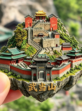 【武当山冰箱贴】湖北名山国风山岳旅游打卡纪念品文创磁贴摆件潮