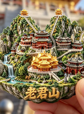 【老君山冰箱贴】河南洛阳栾川风景名胜伏牛山金顶道观磁吸伴手礼