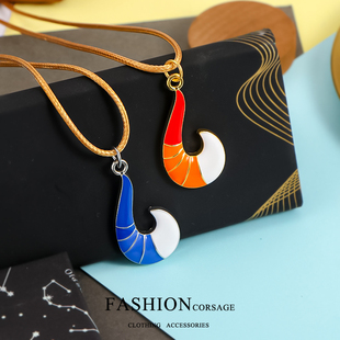 瓢虫少女动漫周边雷迪玛丽娜阿雅橙白狐尾项链二次元吊坠挂件饰品