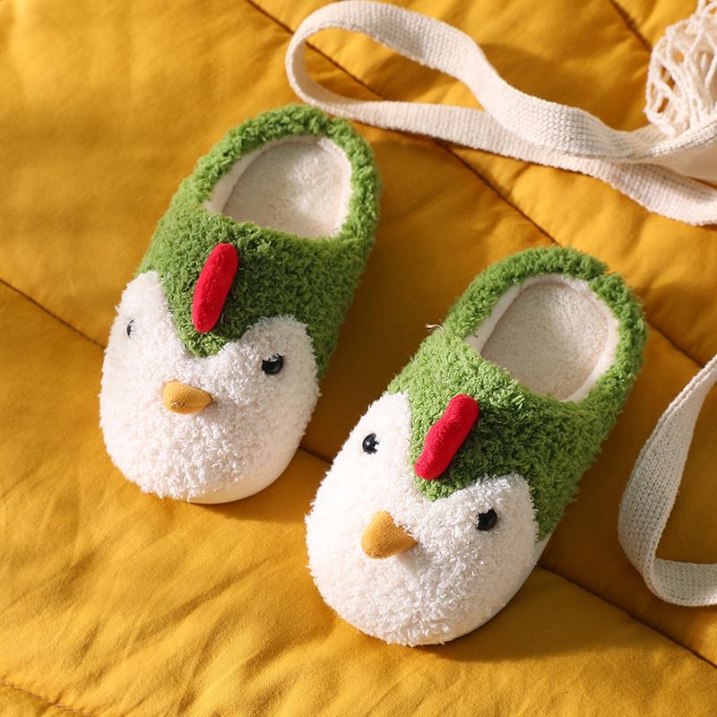 儿童棉拖鞋秋冬可爱卡通男童女童室内宝宝居家用毛毛防滑小童拖鞋