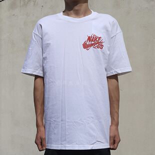 Nike FQ3720 T恤 101 男子运动纯棉休闲圆领透气滑板短袖 耐克