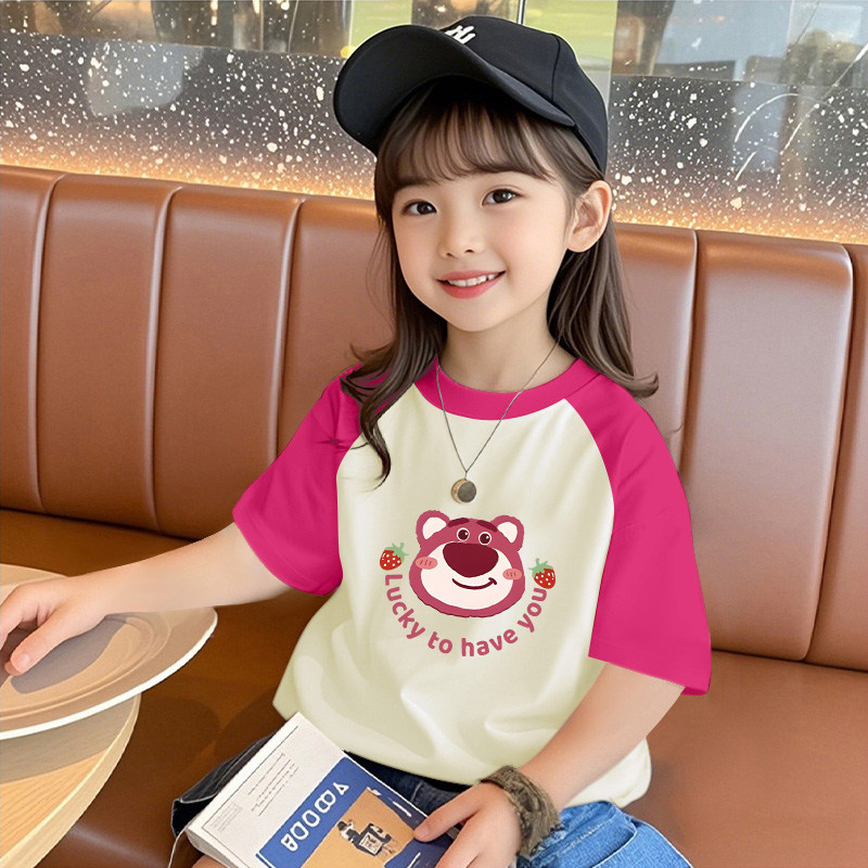 女童2025新款纯棉短袖宽松休闲女孩夏装上衣可爱半袖宝宝体恤纯棉