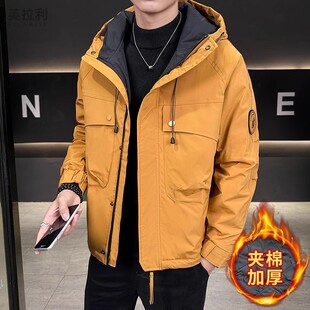 棉服外套男士秋冬季2025新款潮牌男装棉衣加厚保暖工装夹克防寒服
