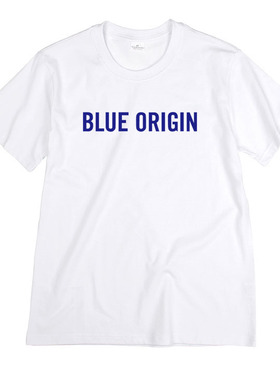 蓝色起源飞船t恤太空周边圆领Blue Origin火箭男女纯棉t恤