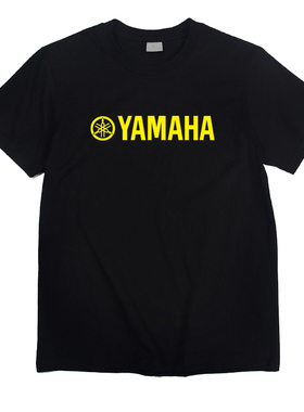 雅马哈机车摩托车赛车短袖T恤男女圆领纯棉打底衫骑行衣服半袖