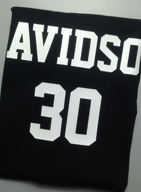 史蒂芬库里 球衣短袖T恤 curry 大学 30号球衣 萌库男女T恤