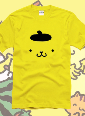 布丁狗T恤 卡哇伊短袖T恤 动漫T恤卡通男女情侣装T恤