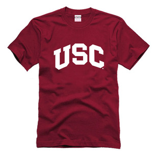 USC T恤美国南加州大学校服 南加大T恤衫文化衫留学生短袖T恤
