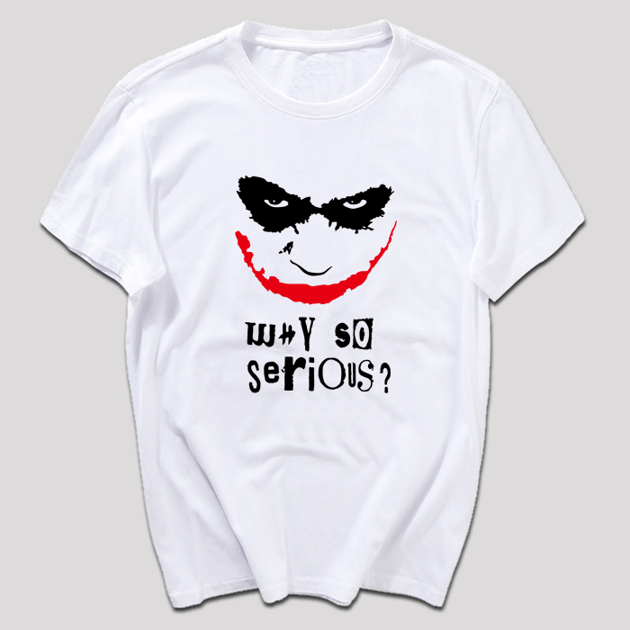 蝙蝠侠小丑t恤Batman Joker why so serious 刺杀小队短袖t恤