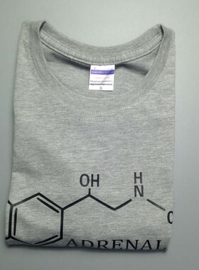 生活大爆炸t恤谢耳朵肾上腺素分子式t恤男女情侣装打底衫短袖t恤