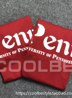美国大学T恤 宾夕法尼亚大学短袖T恤校园文化衫校服Penn T恤