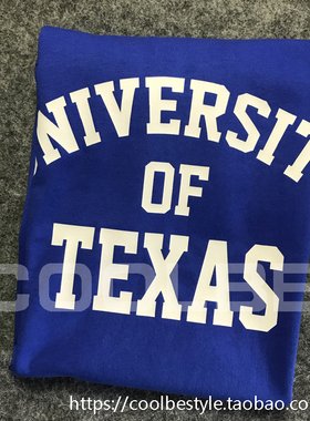 TEXAS T恤 美国德克萨斯大学校服短袖半袖T恤衫纯棉男女款 T恤