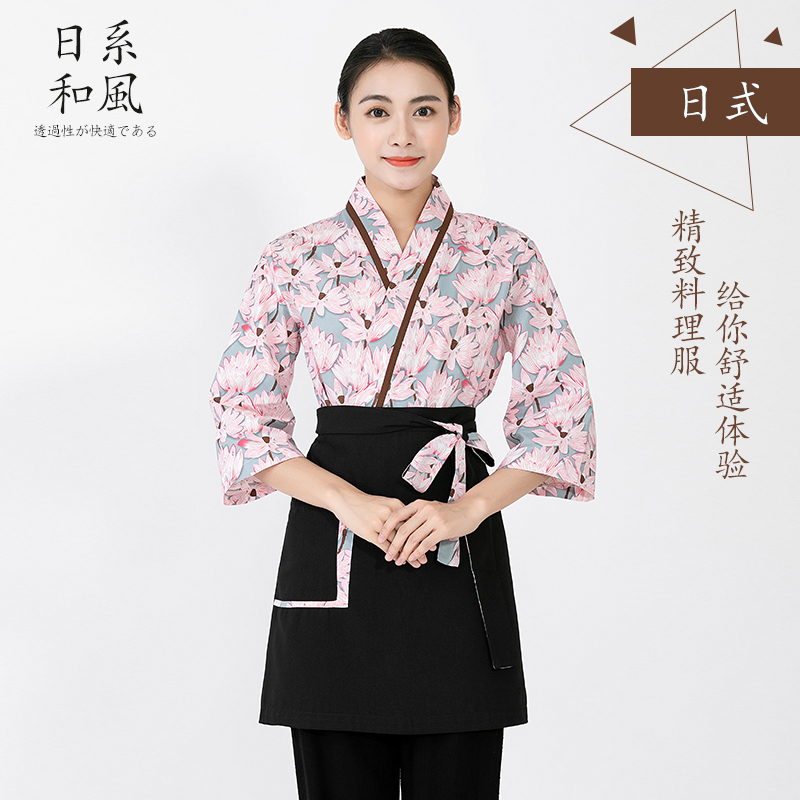 日料店工作服寿司店女服务员日式迎宾工衣日本料理店工装夏季薄款