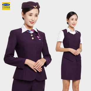 秋季空姐服套装女职业装制服外套酒店前台物业客服接待导医工作服