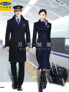 定制酒店前台大衣中长款售楼处门童物业保安毛呢外套冬季男风衣