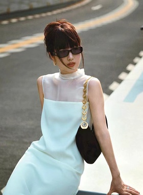 forms高级感轻奢新月包复古麂皮月牙链条包手提单肩腋下包女通勤