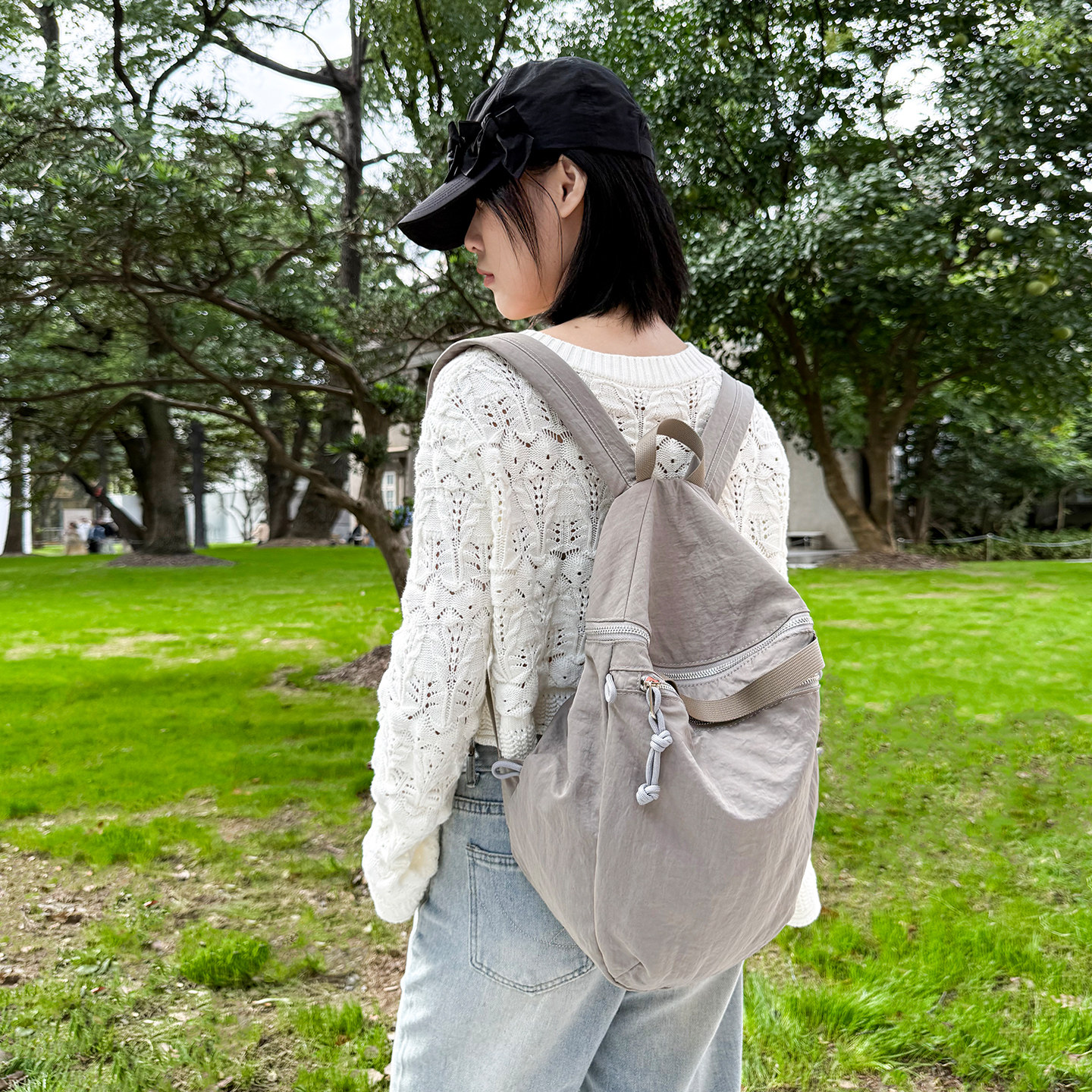 【特价清仓】casselini小众户外健身运动大容量轻便尼龙女双肩包