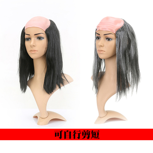 老人搞笑老年秃顶光头秃头地中海发套花白成人假发老奶奶爷爷头套